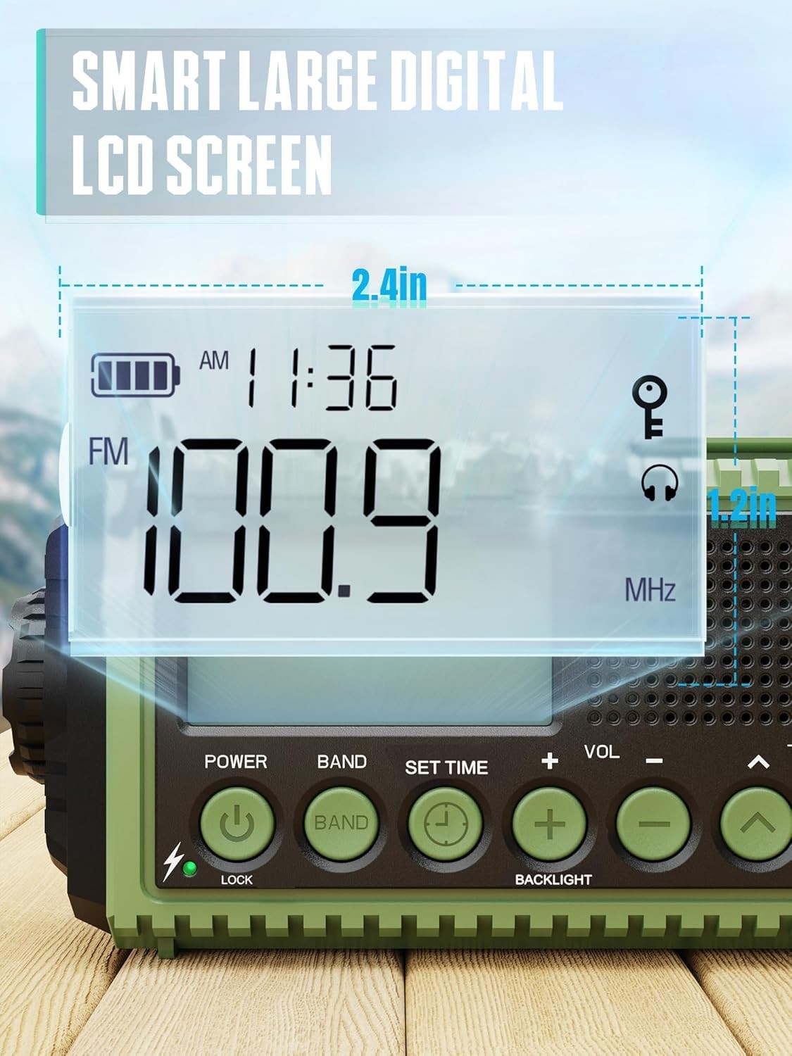Emergency Wind Up Solar Radio AM/FM/SW 12000mAh Waterproof Torch