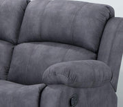 Grey Fabric Recliner Corner Sofa 5 Seater | Manual Reclining | Suede | Padded