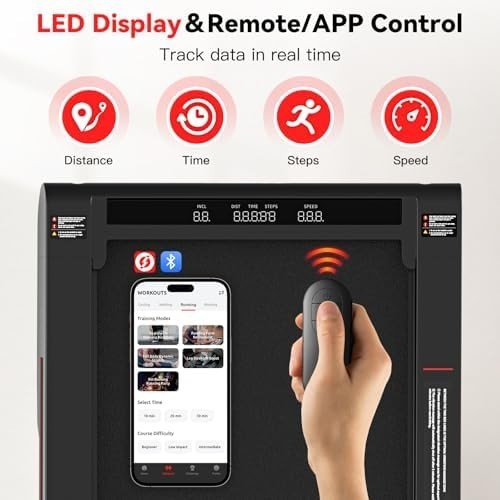 4-in-1 Walking Vibration Pad 6km/h, 5–10% Incline, Under-Desk Compact Home