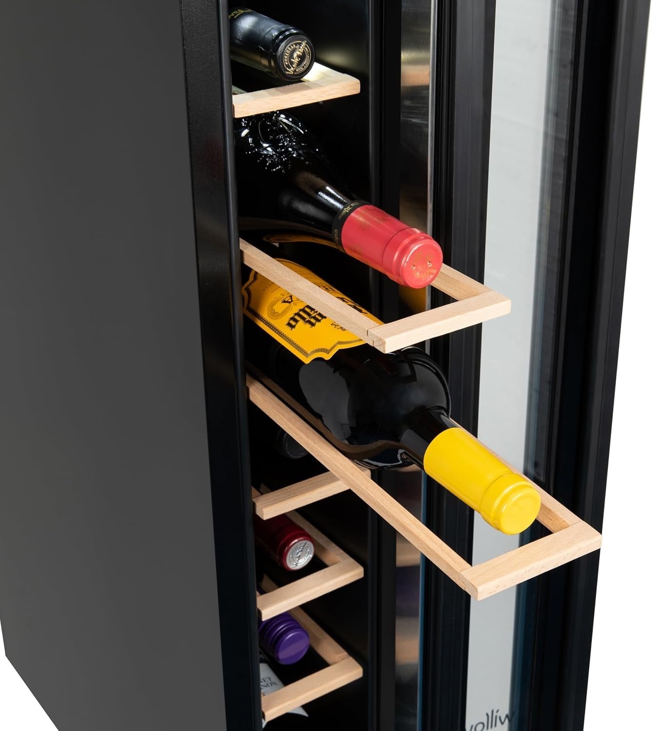 Slim Under Counter Wine Cooler Fridge Digital Touch Control Stainless Steel