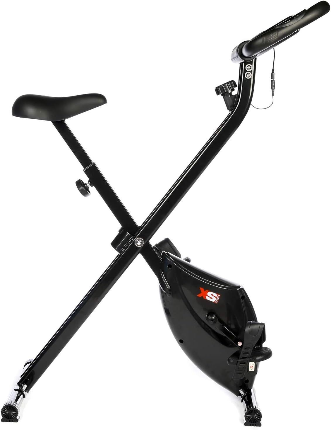 Folding Magnetic Exercise Bike Quiet Upright Home Fitness Cycle with LCD