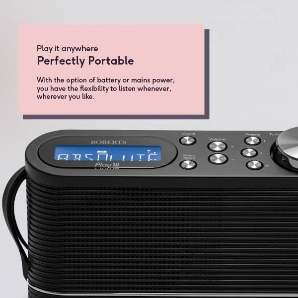 Portable DAB+ FM Radio Digital Alarm Clock Battery Powered