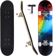 31 Inch Complete Skateboard Maple Wood Double Kick Sports Design