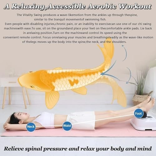 Swing Foot Massager | Passive Aerobic Leg Exerciser, 30-Speed, Remote Control
