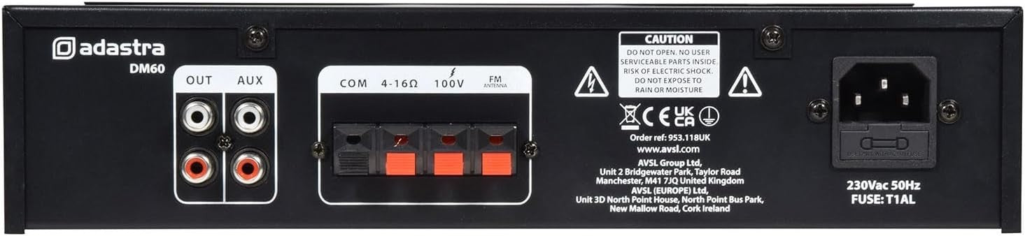 Digital 100V Mixer Amplifier 60W Bluetooth USB FM Small Sound System
