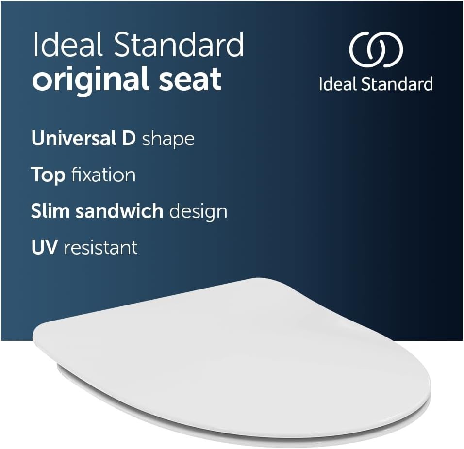 Conca Series Toilet Seat Round White Sandwich Duroplast Quick Release