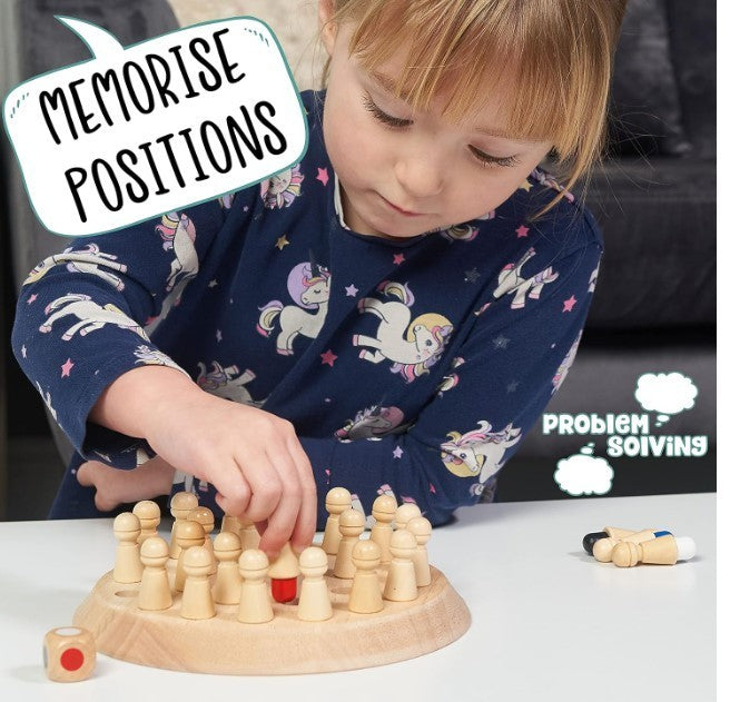 Wooden Memory Matchstick Game for Kids | Educational Brain Puzzle | Montessori