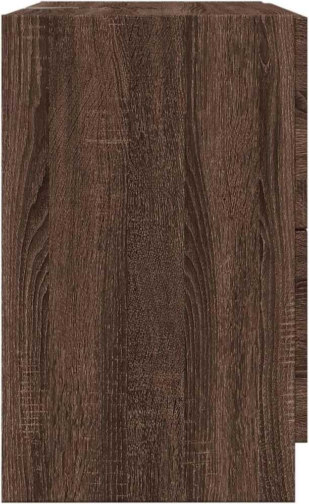 Brown Oak Under Sink Bathroom Cabinet Drawer Storage Unit 59x37x59cm Modern