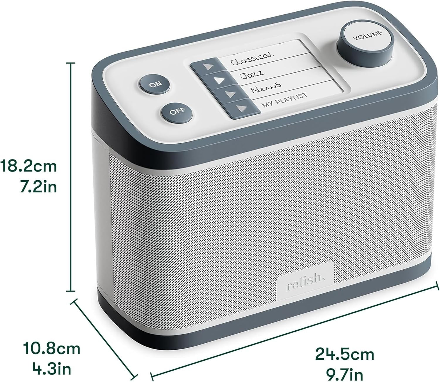 Portable DAB/DAB+/FM Radio MP3 Player Large Buttons Easy Use Seniors