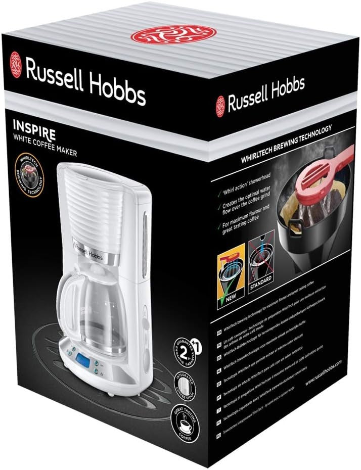 Programmable Drip Coffee Maker 1.25L Glass Jug 1100W Timer Keep Warm Function