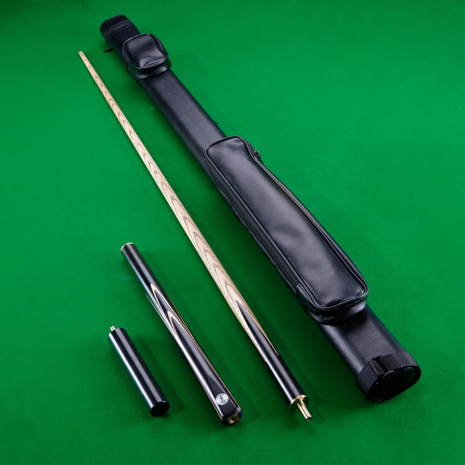 3/4 Cut Snooker Pool Cue 57" 9.5mm Tip Extension Case Wood Choice