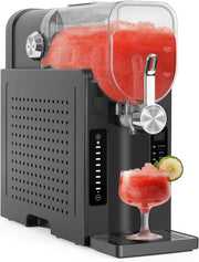 2.6L Slush Machine No Ice Frozen Drink Maker LED Display Self Cleaning