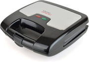 2 Slice Sandwich & Omelette Maker Non-Stick Portable Black Steel