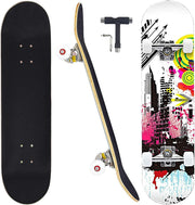 31 Inch Complete Trendy Skateboard Maple Wood Double Kick Sport Design