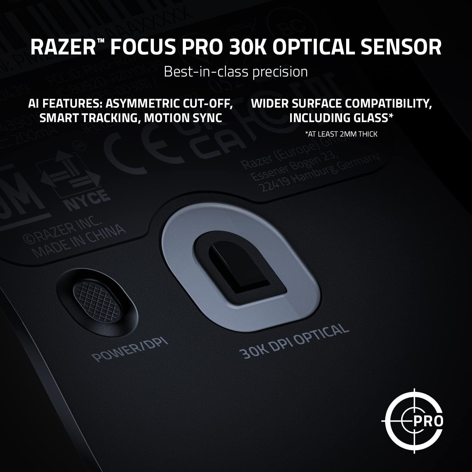 Ultra Light Wireless Gaming Mouse 30K DPI Pro Sensor Esports Performance