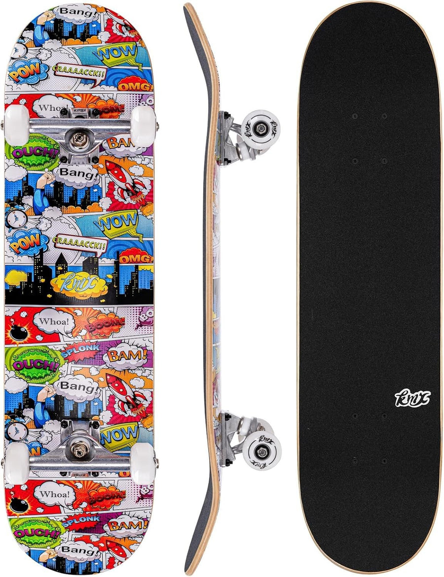 31in Complete Skateboard Canadian Maple ABEC-9 Bearings 52mm Wheels