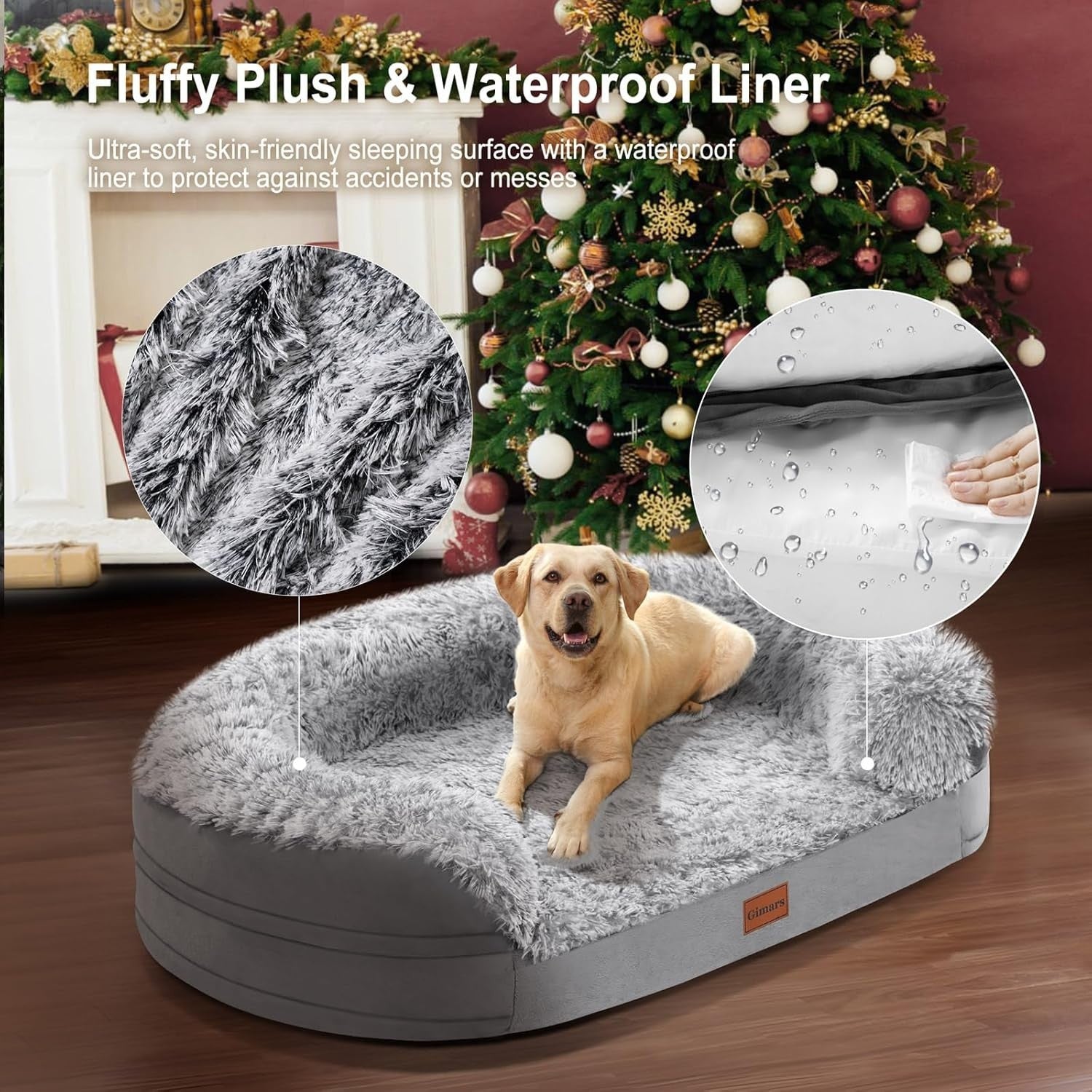 Orthopedic Dog Sofa Bed 9.5cm Thick Memory Foam Washable