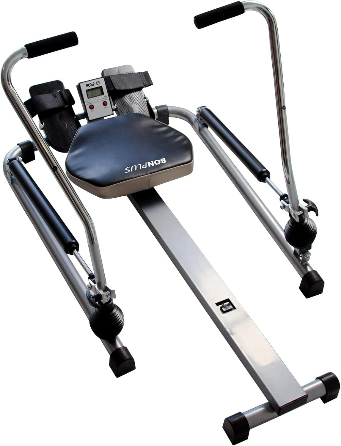 Compact Hydraulic Rowing Machine Adjustable Resistance LCD Home Rower 120KG