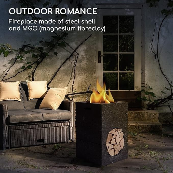 Portable Outdoor Fire Pit with BBQ Grill Garden Patio Heater 50cm