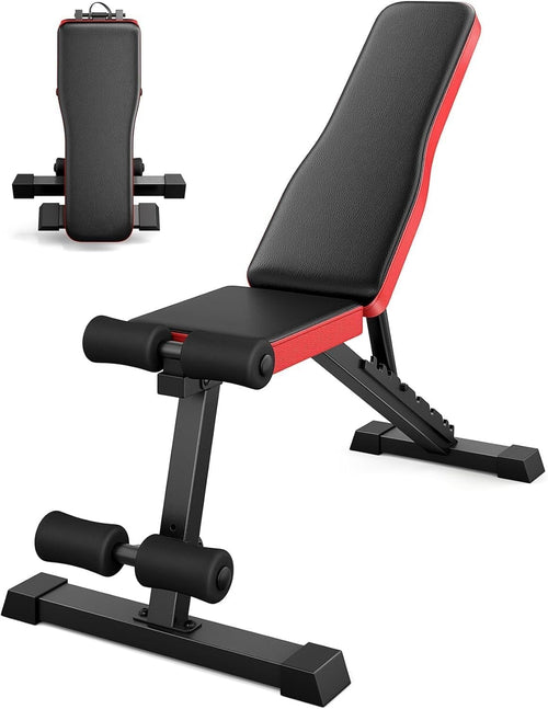 Heavy Duty Adjustable Weight Bench 300kg Foldable Incline Decline Home Gym