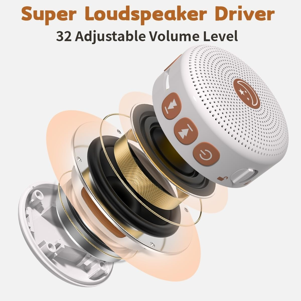 Mini Portable White Noise Machine for Baby & Adults, 30 Soothing Sounds