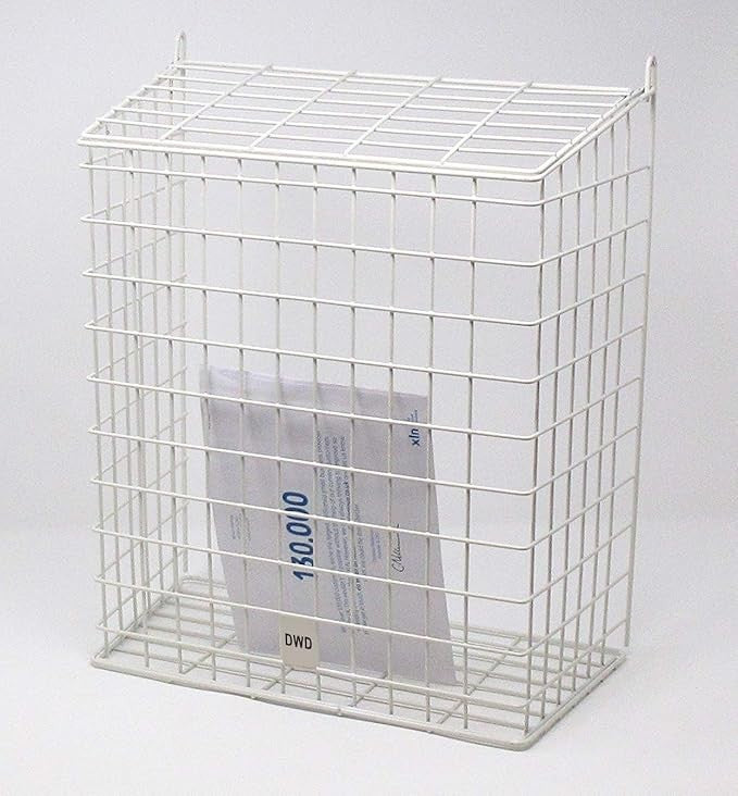 Large Letter Box Cage Guard with Flip Lid – Secure Mail Holder for Doors