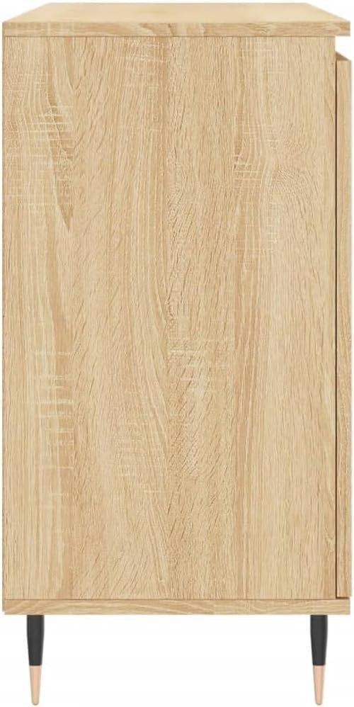 Sonoma Oak Sideboard Storage Cabinet with Iron Legs | Dent Resistant, Stylish
