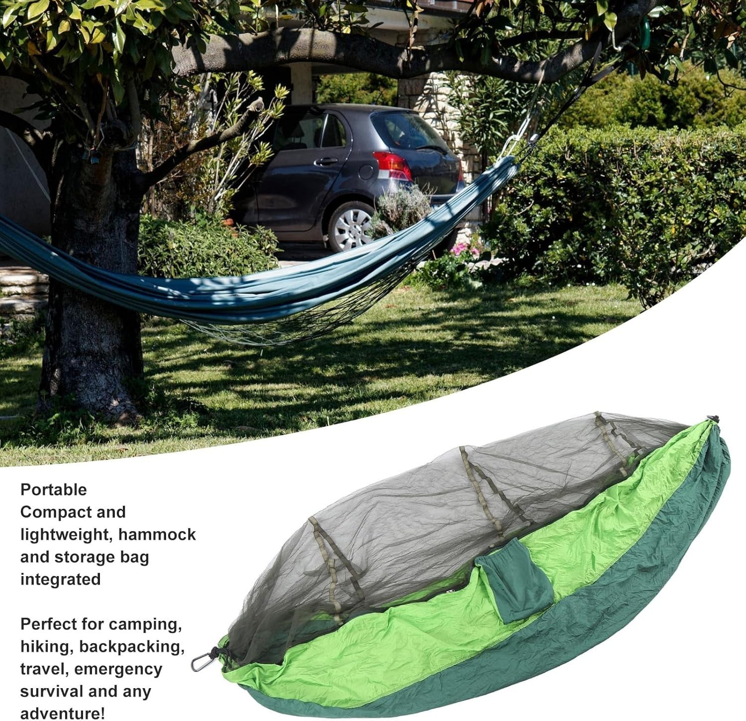 Camping Hammock Double 2 Person Portable Lightweight Breathable Tent Outdoor