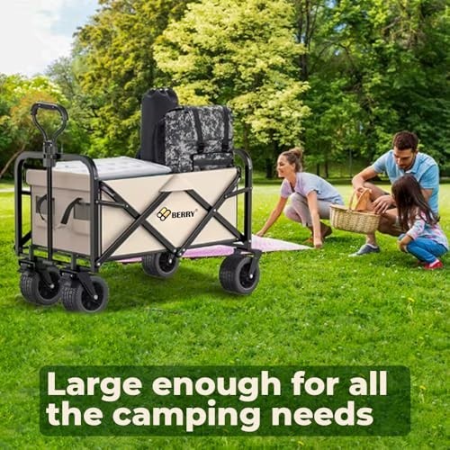Heavy-Duty Foldable Utility Wagon Trolley | 150KG All-Terrain Cart