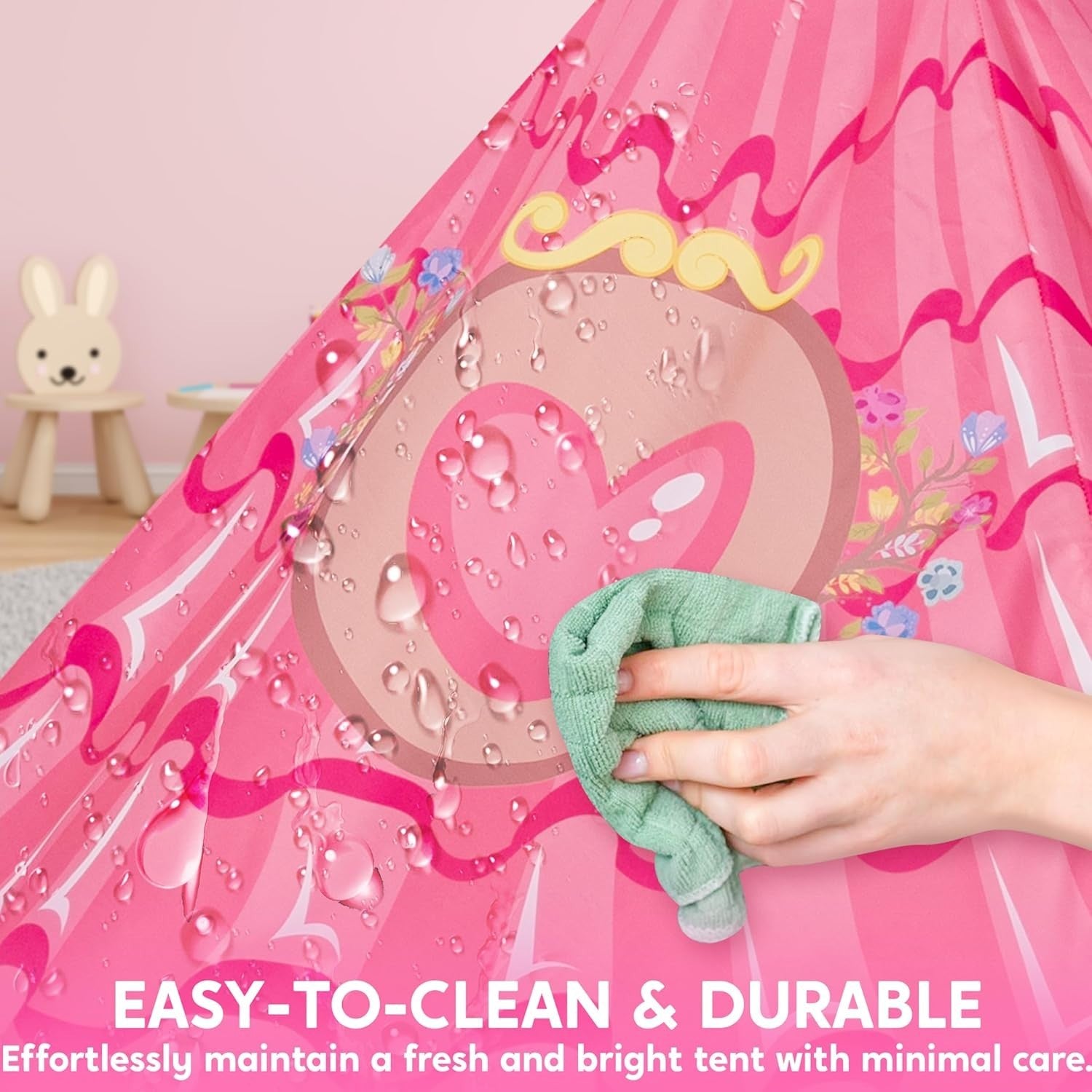 Pink Princess Castle Play Tent Kids Pop Up Indoor Outdoor Playhouse