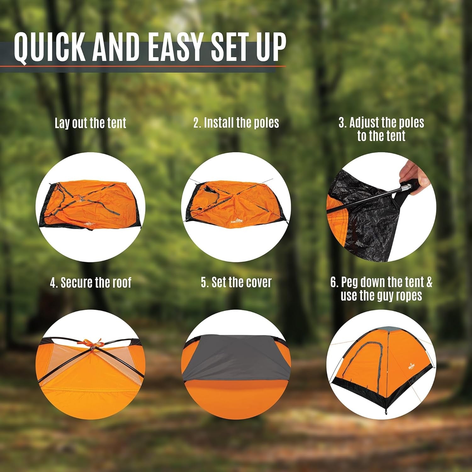 1 Person Camping Tent Waterproof Lightweight Festival