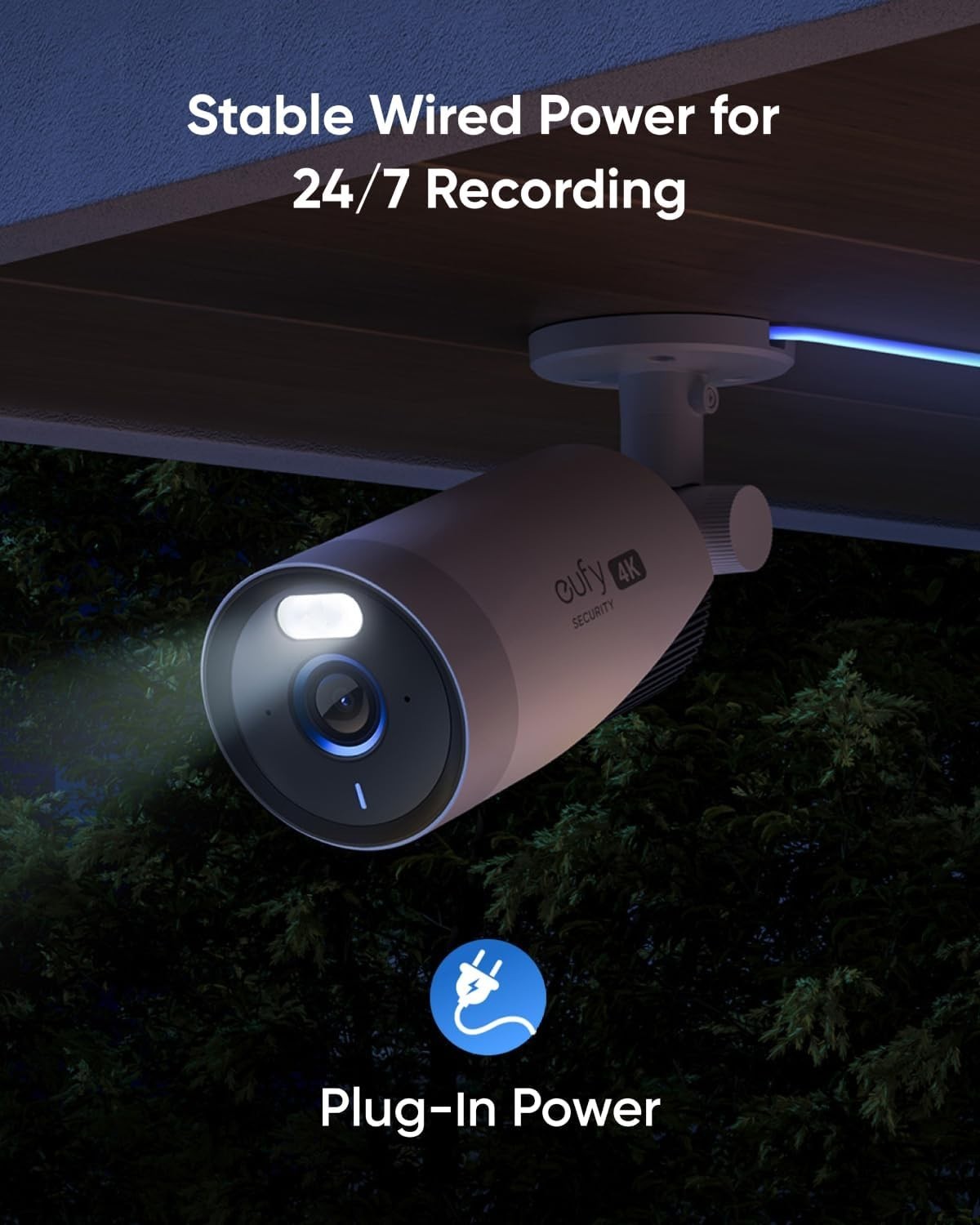 4K Outdoor Security Camera 24/7 Recording AI Face Recognition WiFi