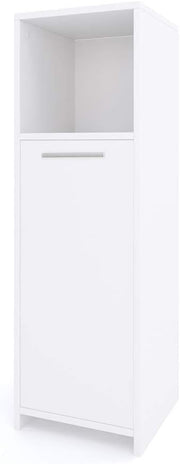 White Bathroom Storage Cabinet with Adjustable Shelf – 30x95 cm
