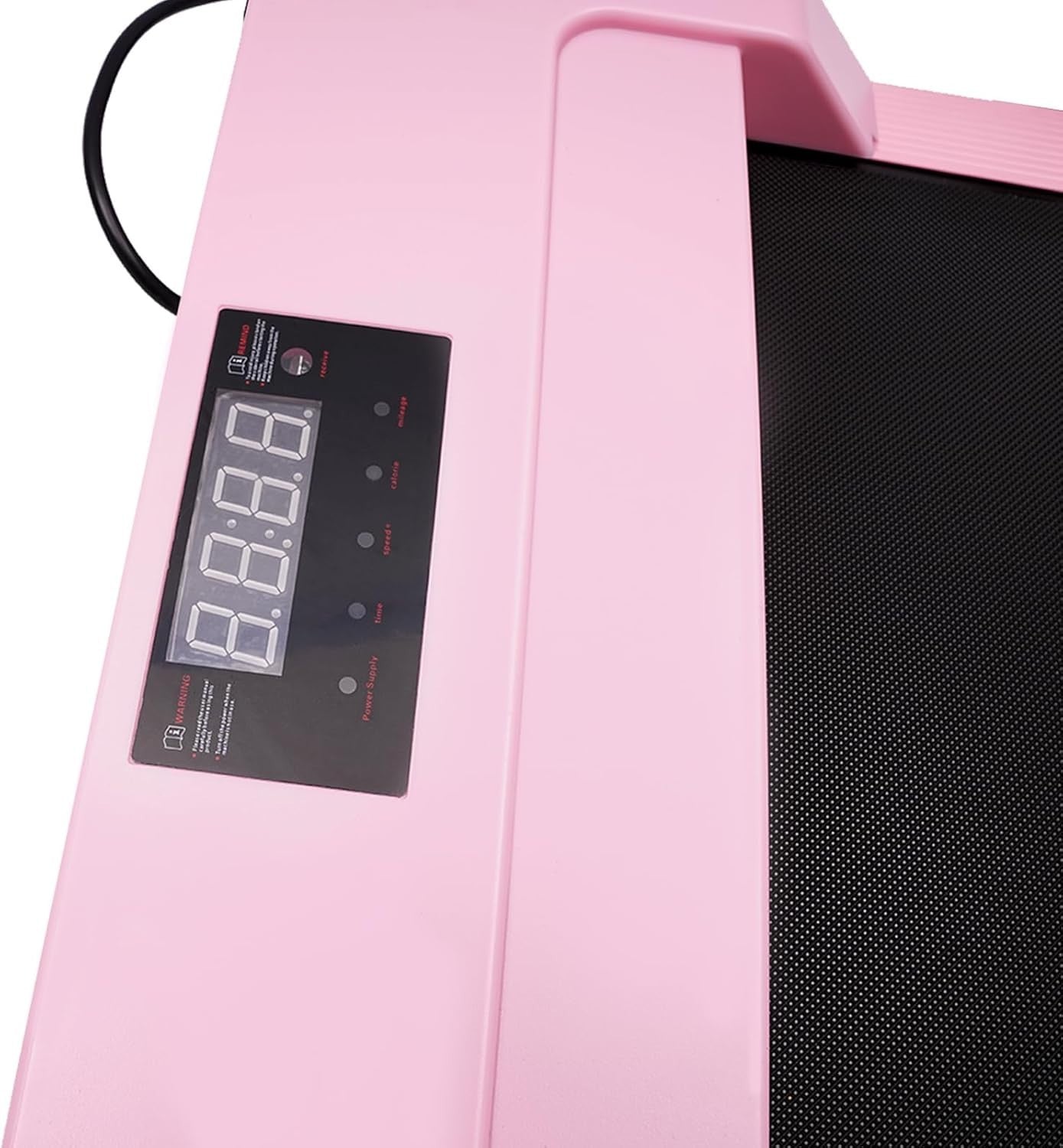 Mini Foldable Walking Treadmill 3HP Under Desk Jogging LED Display Pink