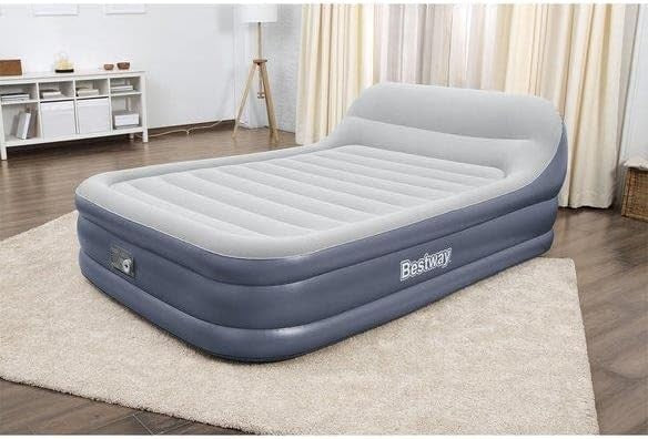 Queen Airbed 89"x60"x33" Inflatable with SleekFlow Headboard & Pump