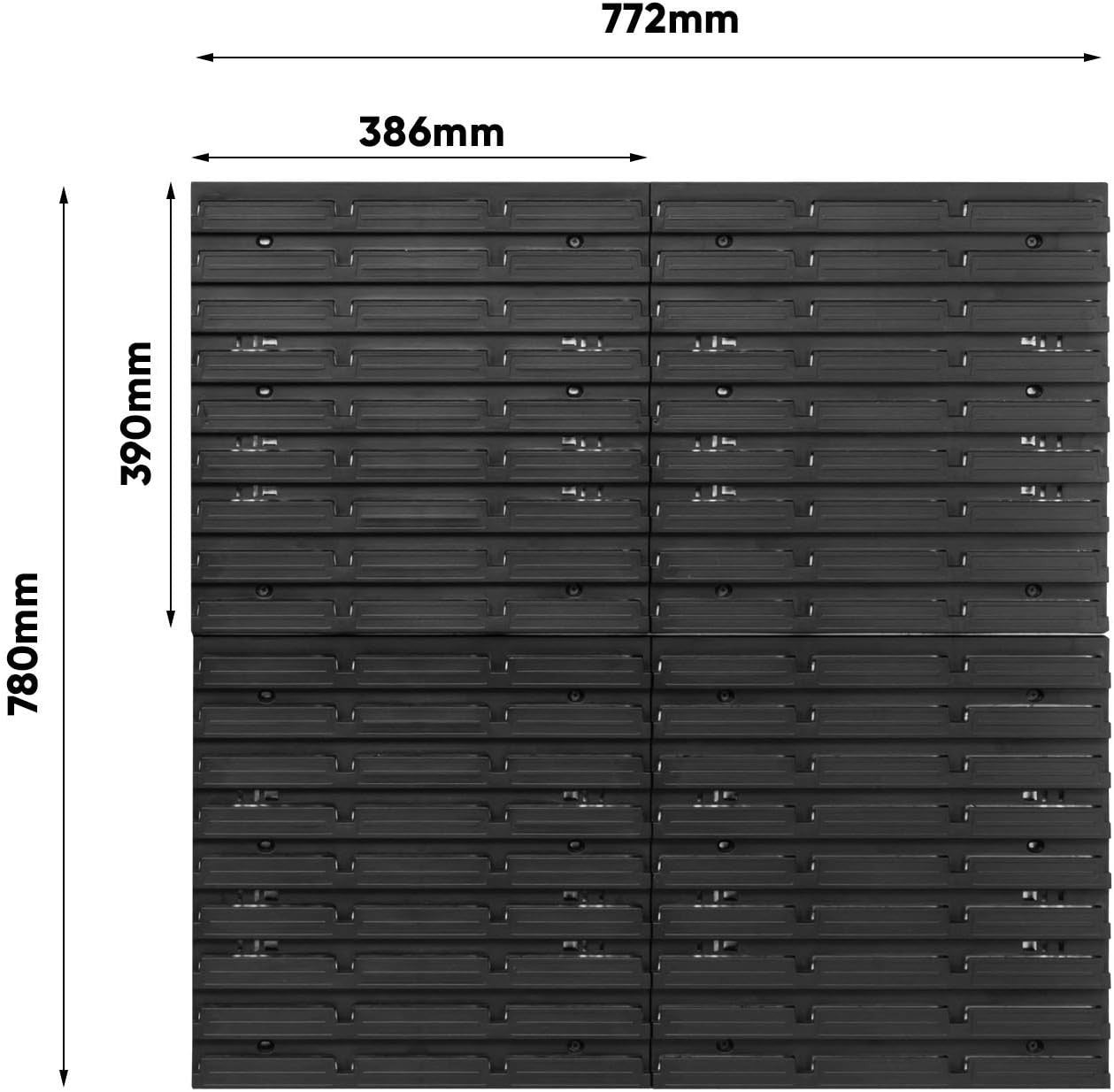 Wall Mount Tool Pegboard Storage Bins Garage Workshop Organizer