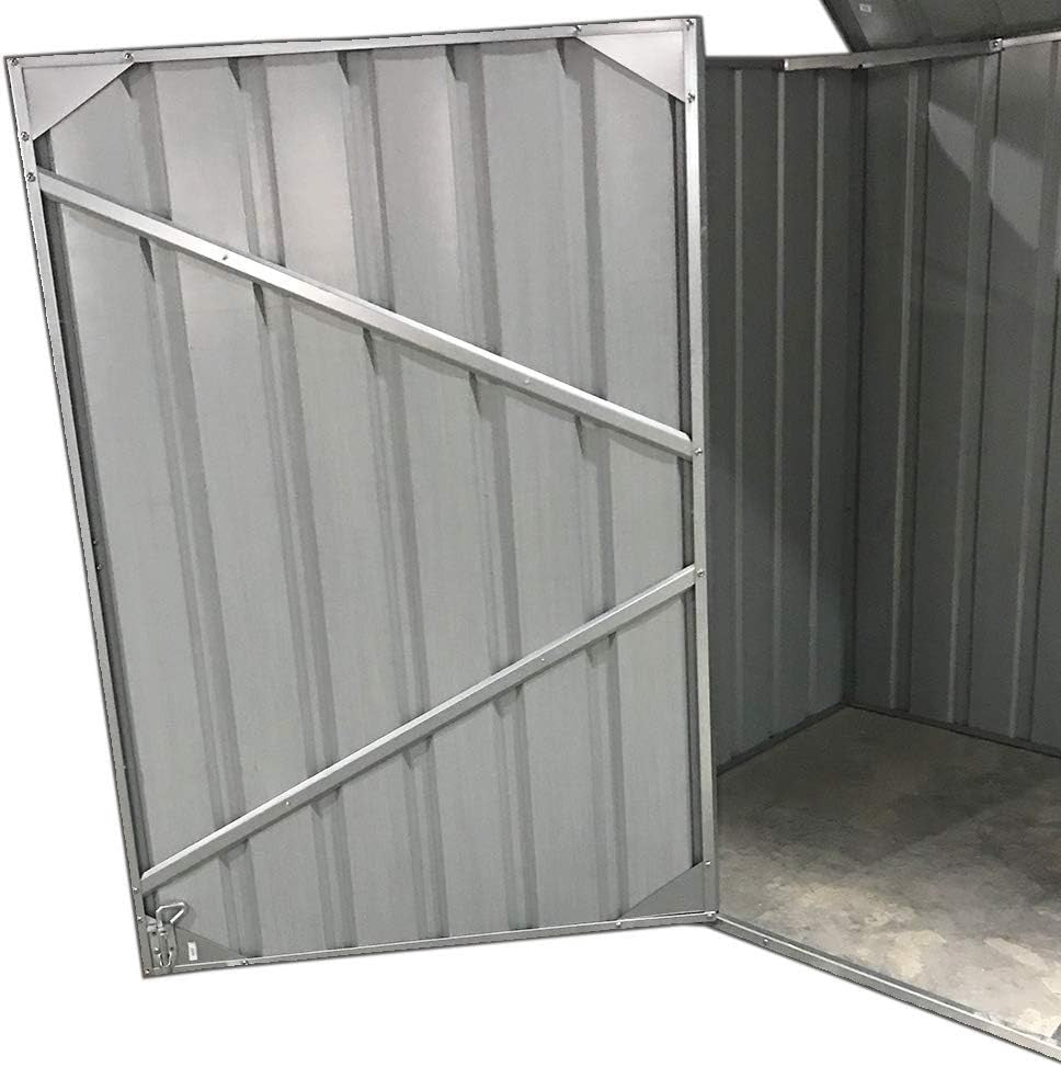 Metal Garden Storage Shed Pent Roof Outdoor Bike Tool House Galvanised Steel