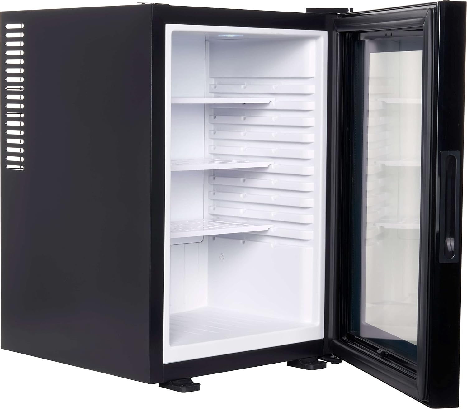 40L Black Corby Eton Mini Fridge Glass Door Tabletop Cooler LED