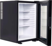 40L Black Corby Eton Mini Fridge Glass Door Tabletop Cooler LED