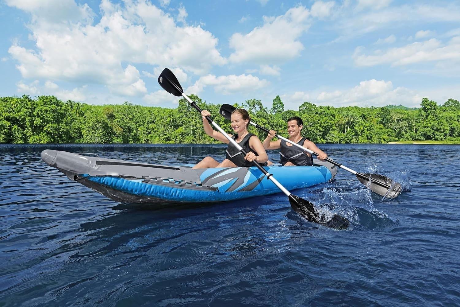 Inflatable Kayak Set w/ Paddle Pump Seat Carry Bag PVC Boat
