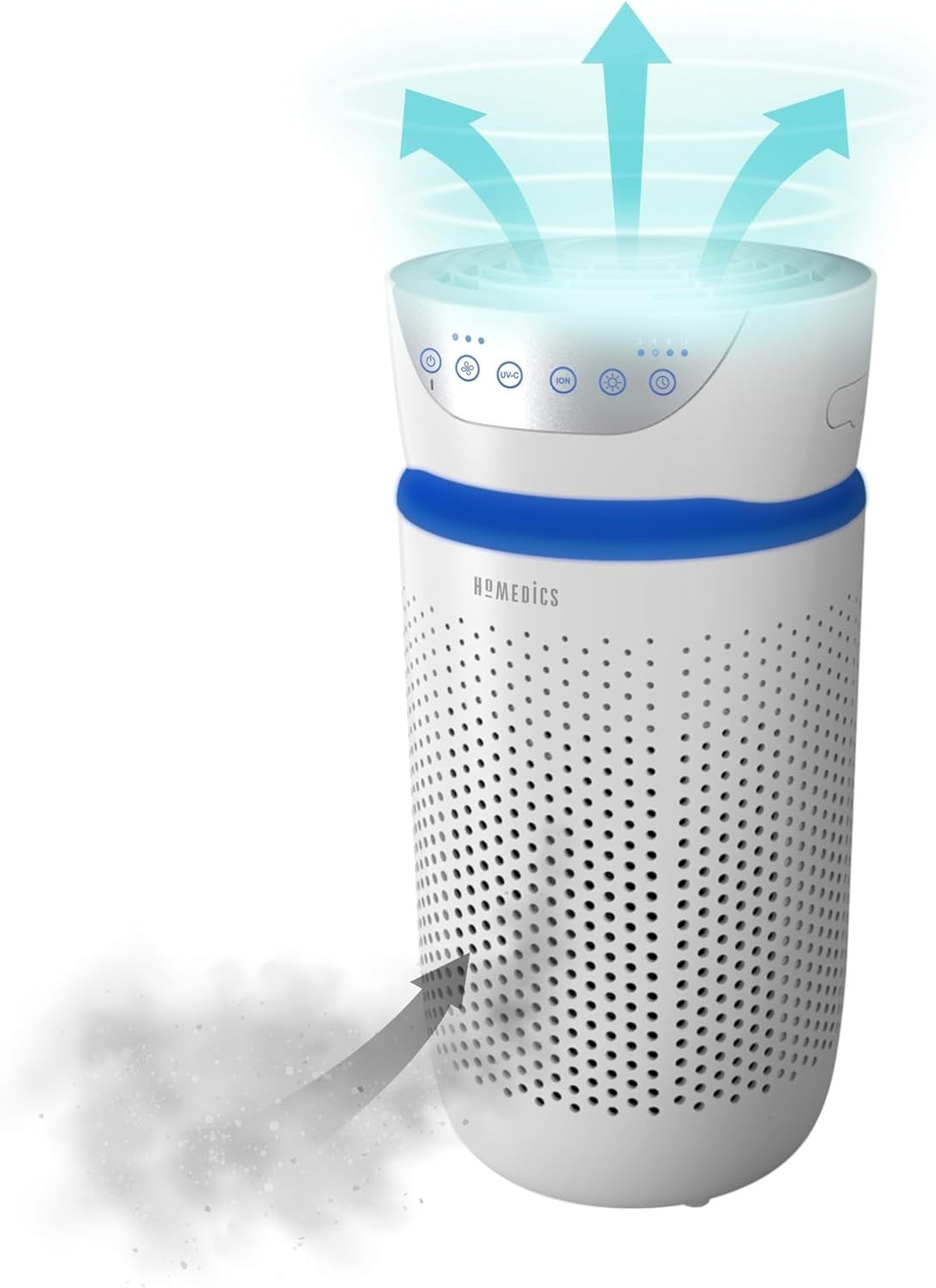 5-in-1 HEPA Air Purifier Quiet Night Mode UV-C Pet Smoke Small Room