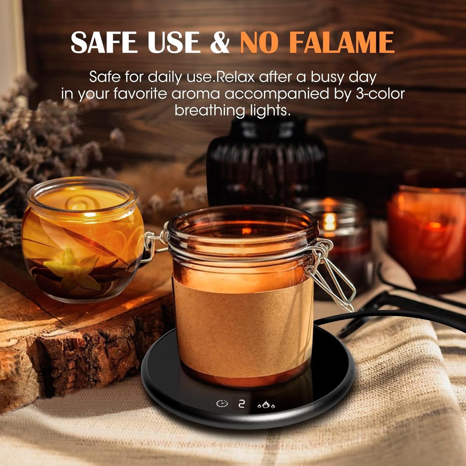 Smart Coffee Mug Warmer Touch LED 2 Temp Desk Heater