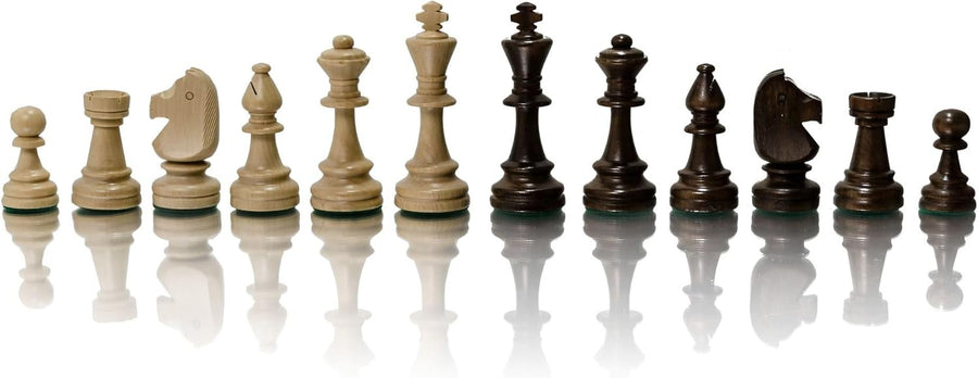 Staunton Tournament Wooden Chess Pieces Set No.5 | Handcrafted Weighted 90mm Kin