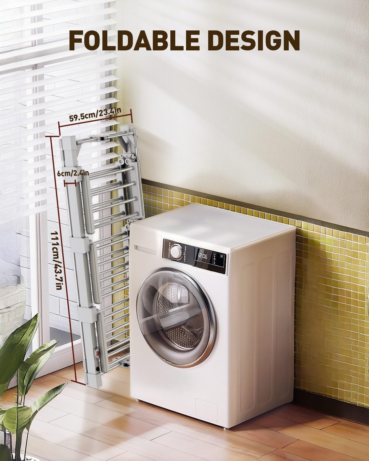 3 Tier Heated Clothes Airer Electric Dryer 24 Heated Bars With Cover