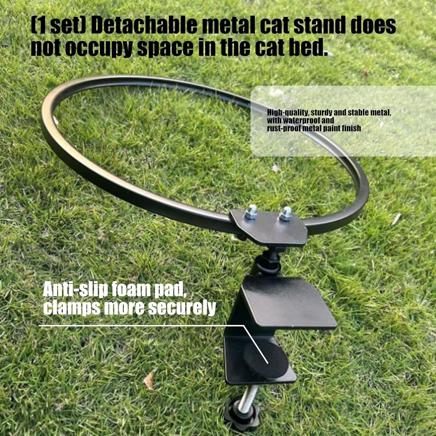 Detachable Cat Desk Hammock Space Saving Aluminum Perch Bed