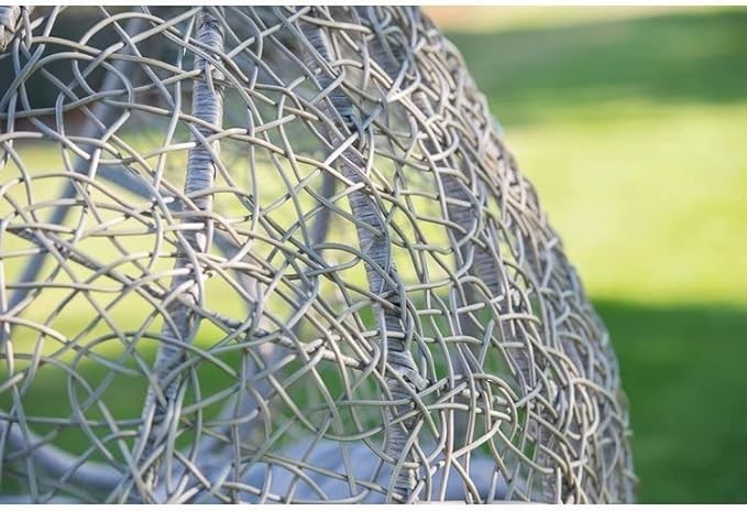 Luxury Hanging Egg Chair Outdoor Swing Seat with Cushions Patio Garden