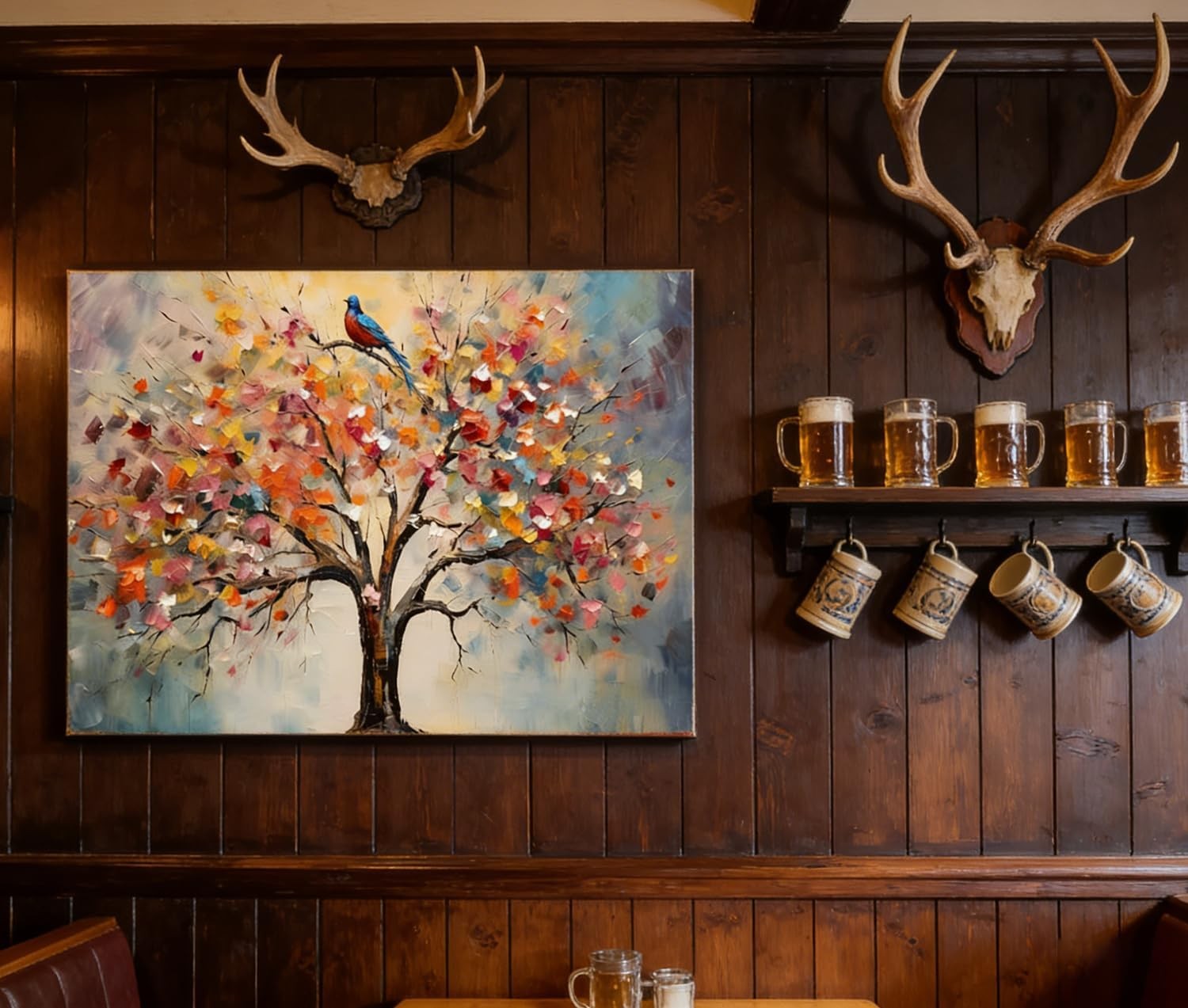 Tree of Life Canvas Wall Art 30x40cm Framed Colourful Decor