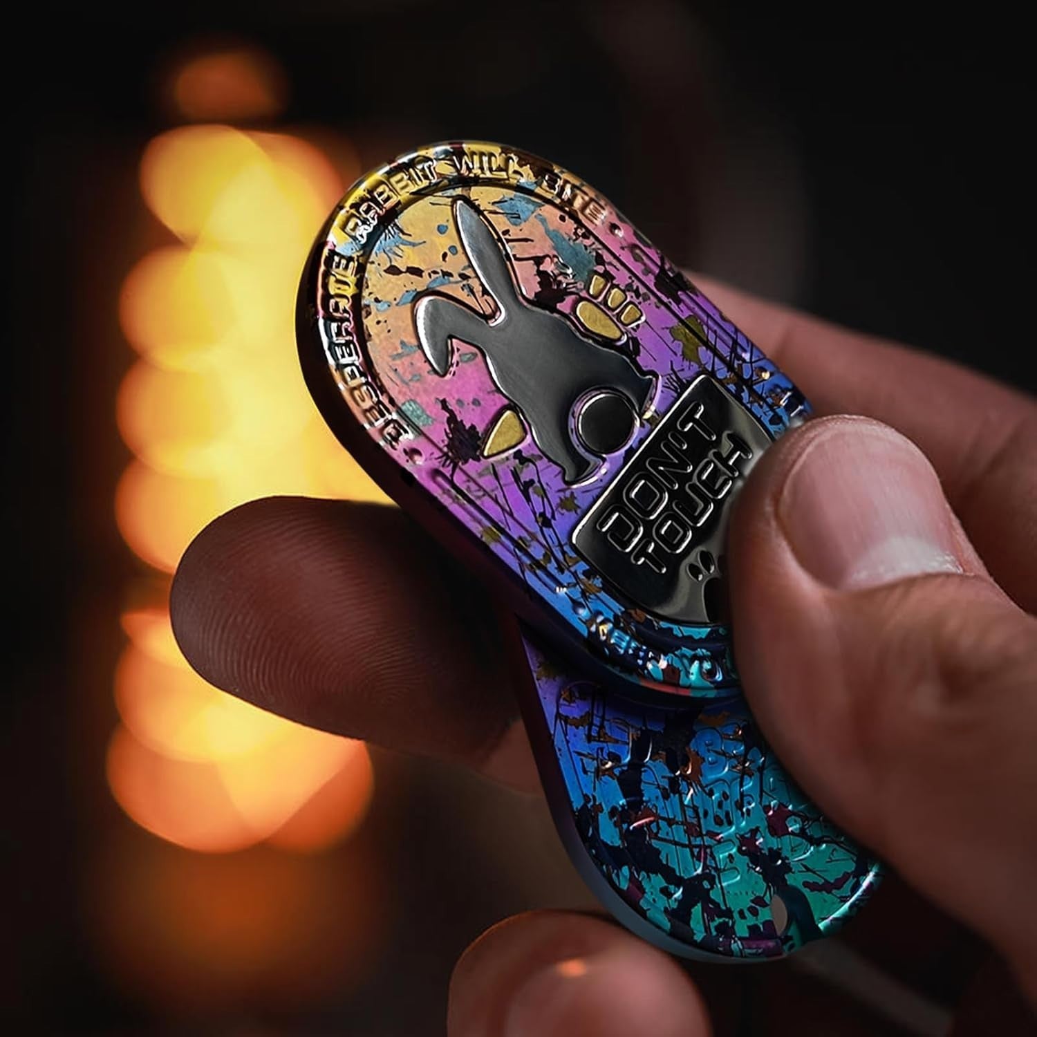 Metal Fidget Slider Rabbit EDC Stress Relief Clicker Toy