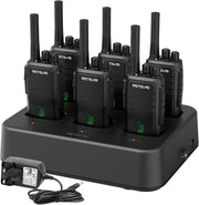IP54 Walkie Talkies Hidden Screen Type C 6 Way Charger 6 Pack Radio