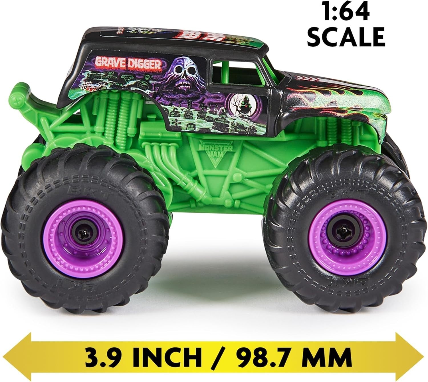 Grave Digger RC Monster Truck 1:64 Scale 2.4GHz Ramp Kids Toy Rechargeable